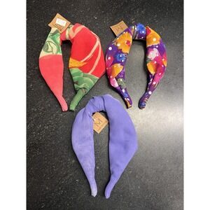 NWT Lot of 3 Mar Boome‎ Knotted Headbands Turban Style Fabric Hair Accessories